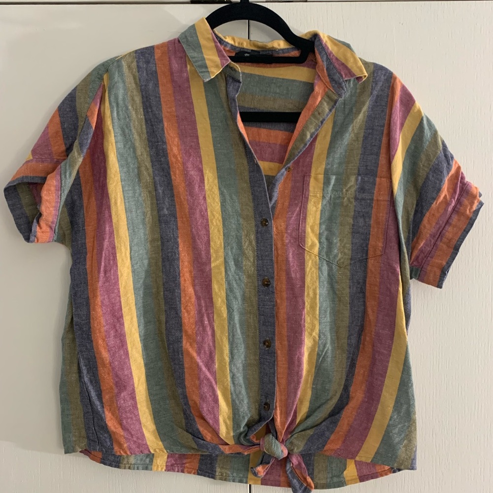 Madewell short sleeve button down shirt